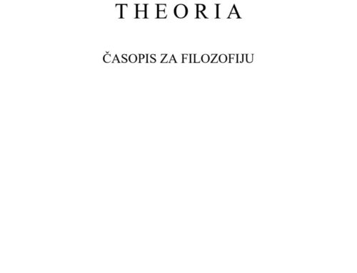 Izašao je novi broj časopisa za filozofiju Theoria